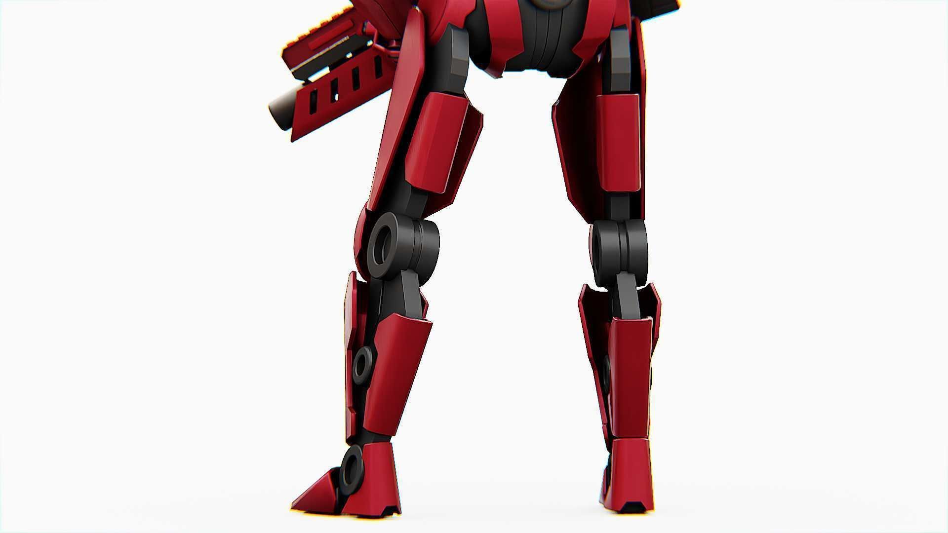 BATTLE DROID Z-9000  RIGGED 3D model_24