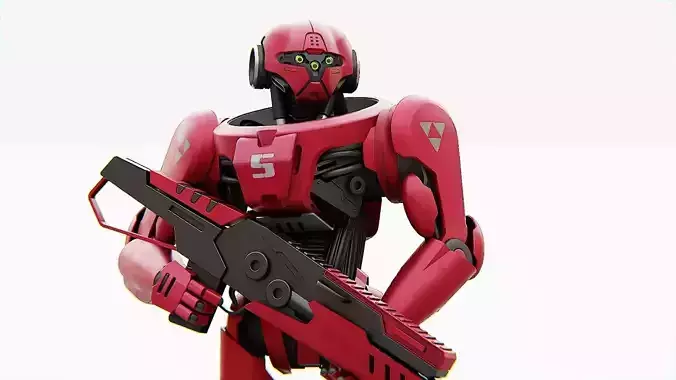 BATTLE DROID Z-9000  RIGGED 3D model