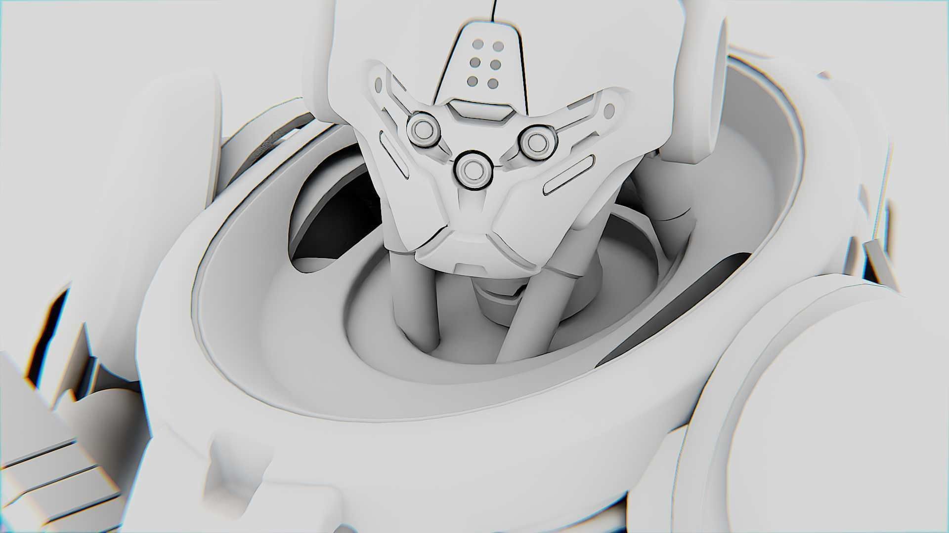 BATTLE DROID Z-9000  RIGGED 3D model_34