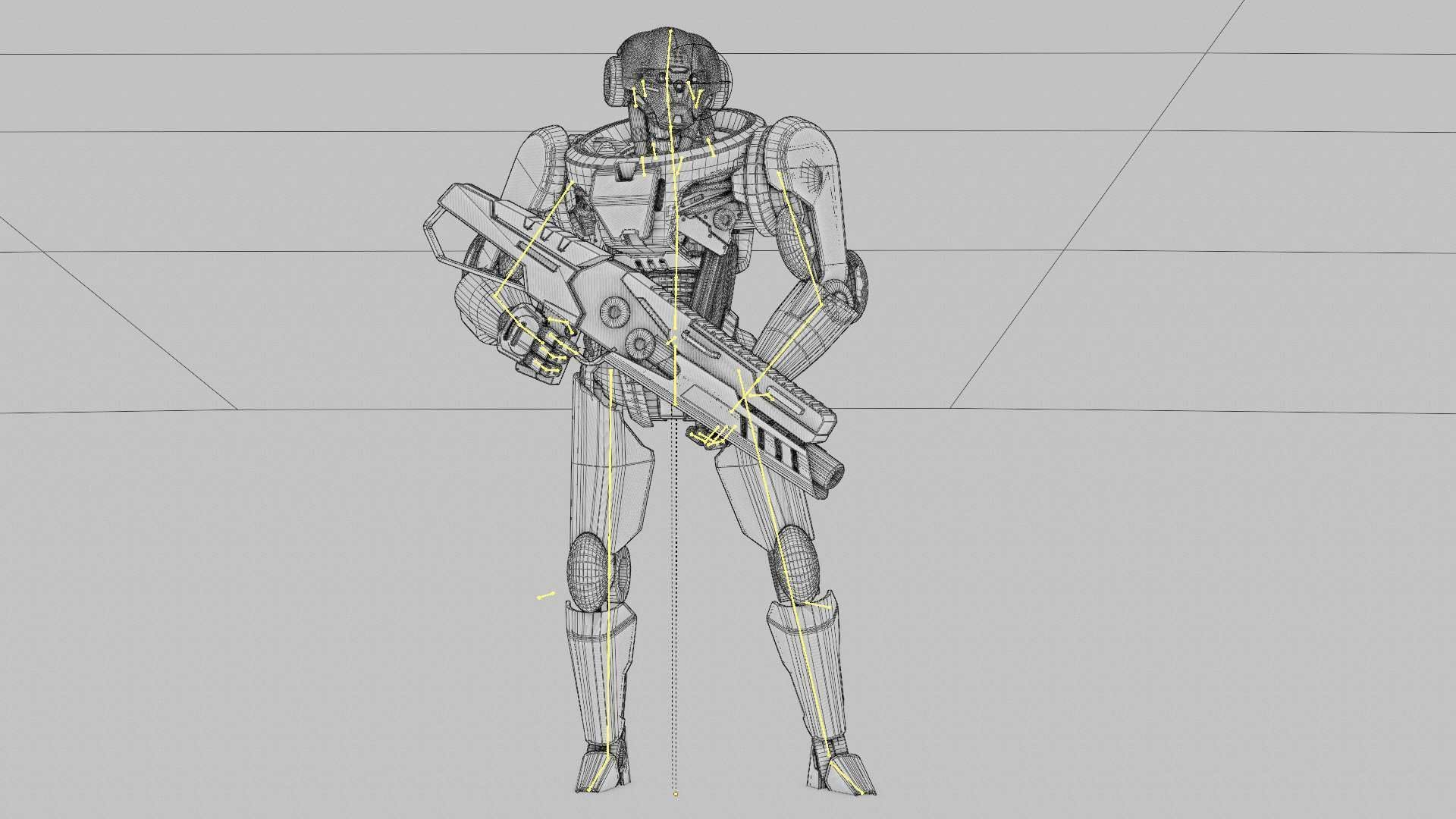 BATTLE DROID Z-9000  RIGGED 3D model_36