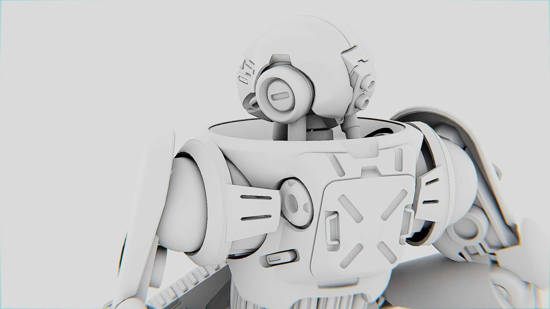 BATTLE DROID Z-9000  RIGGED 3D model_33