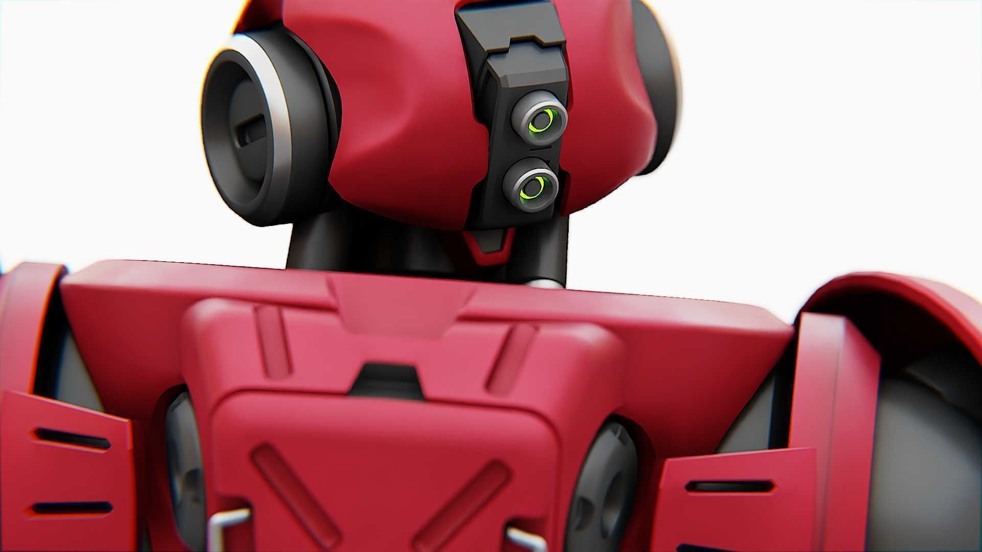 BATTLE DROID Z-9000  RIGGED 3D model_17