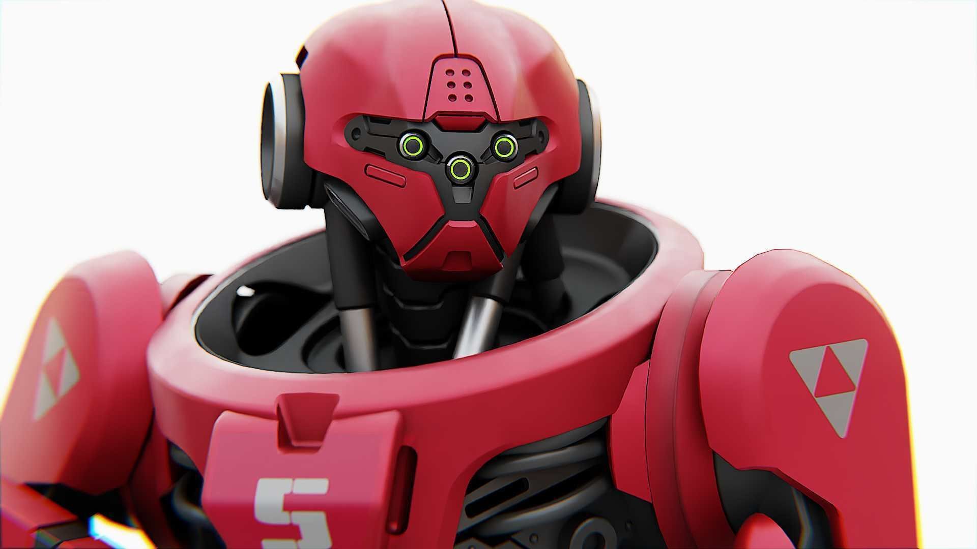 BATTLE DROID Z-9000  RIGGED 3D model_27