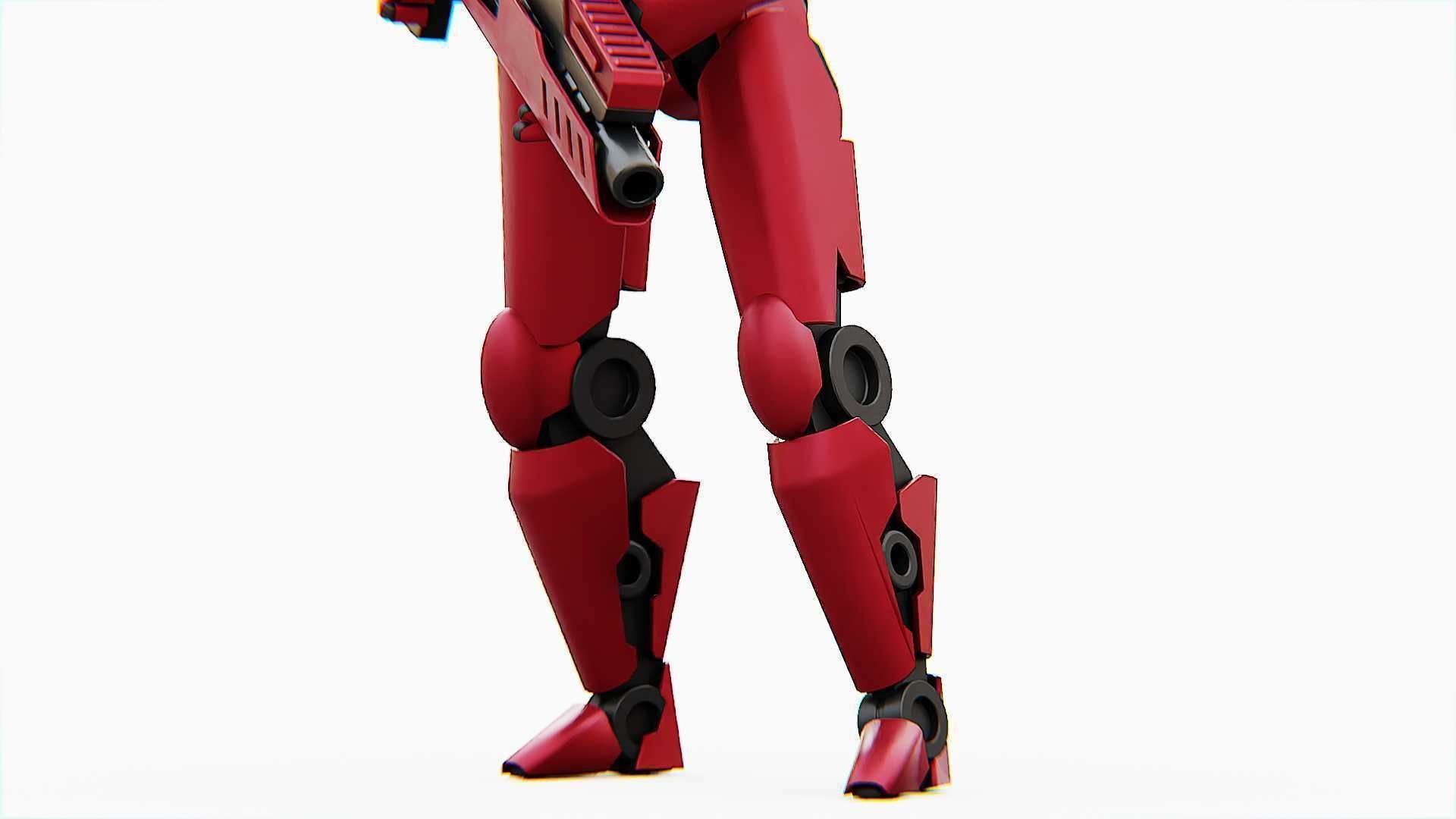 BATTLE DROID Z-9000  RIGGED 3D model_23