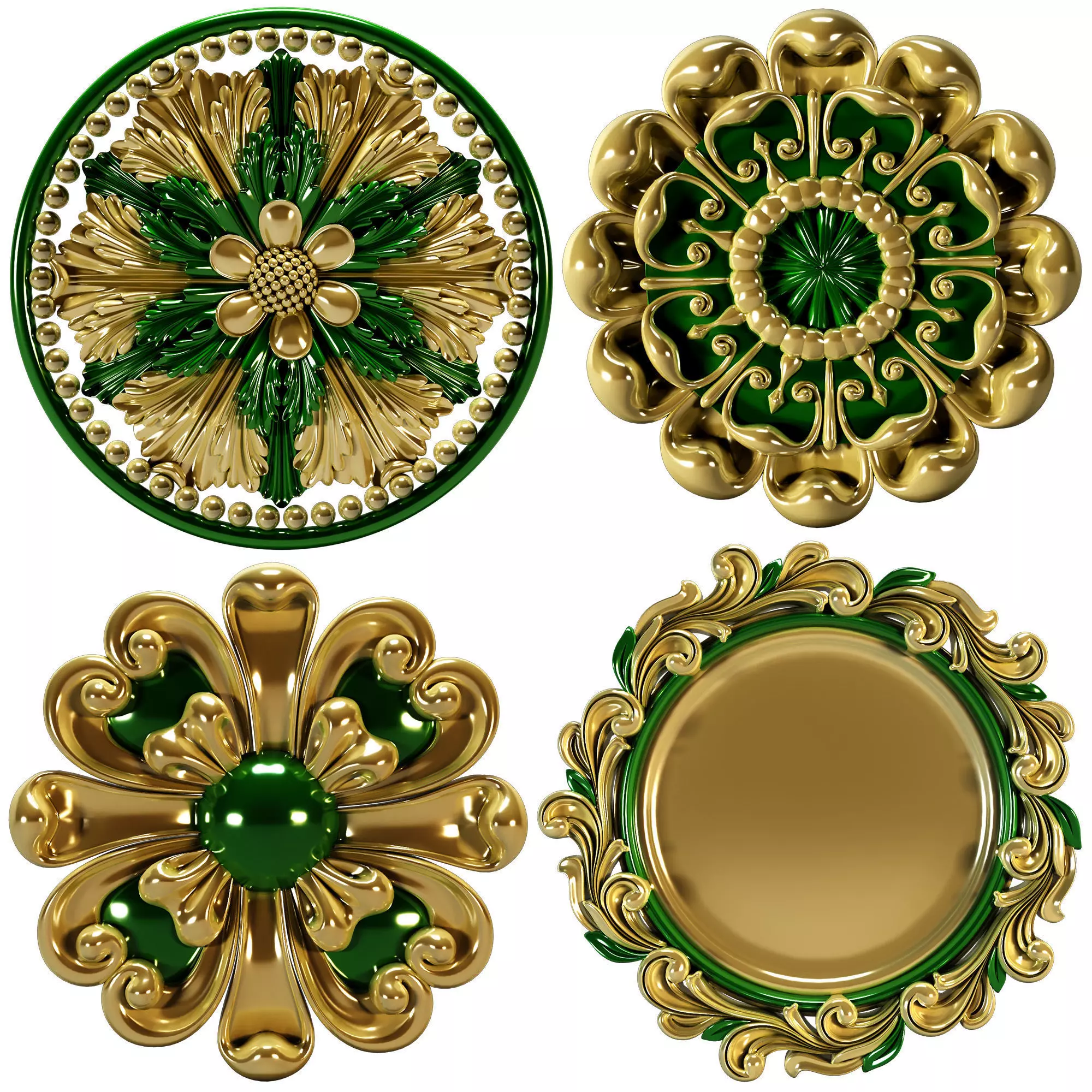 Decorative Ornamental 32 Low-poly 3D model