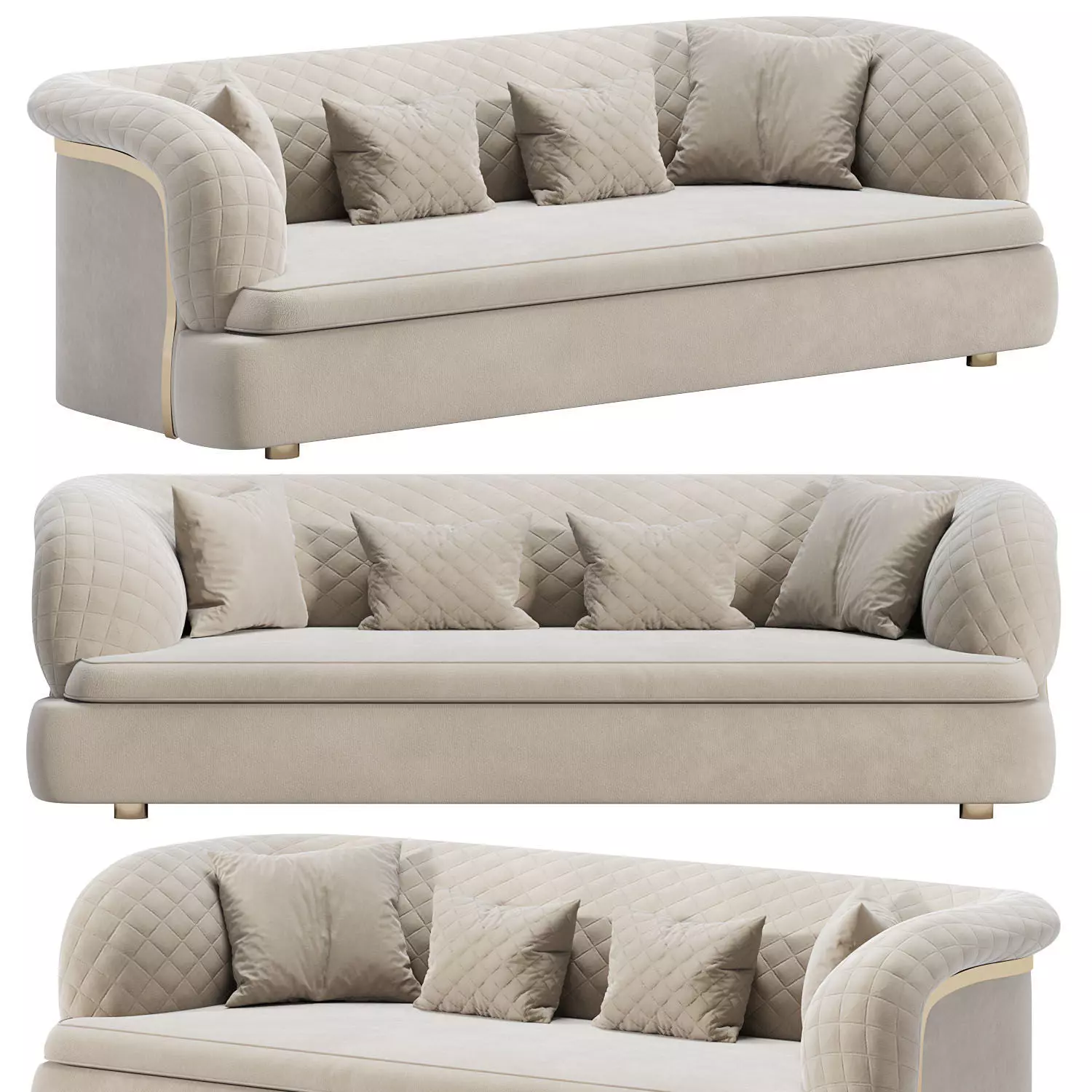 Classic sofa PORTOFINO 3D model