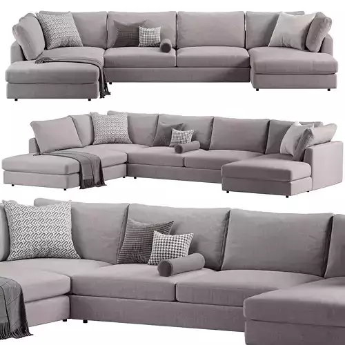 Kipton Four Piece Bumper Sofa