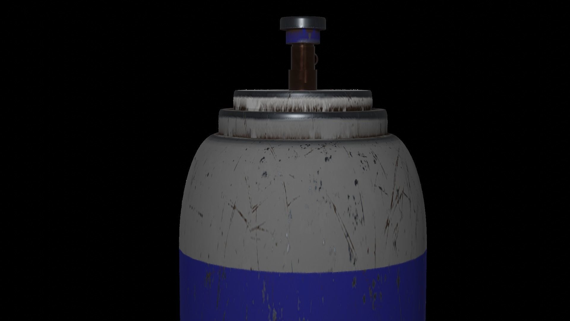 Oxygen Cylinder Low-poly 3D model