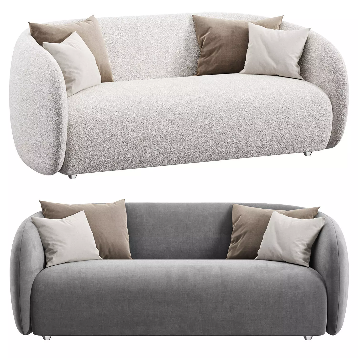 Fresno sofa by arhaus 3D model