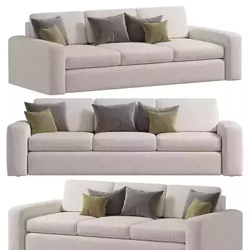 Kipton Wide Arm Three Over Three Sofa