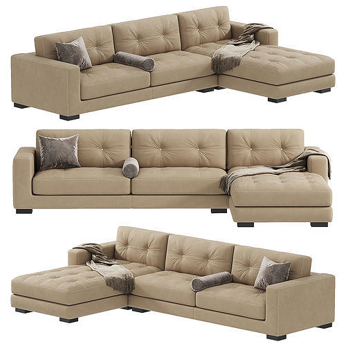 Warren Two Piece Sectional Sofa 3D model