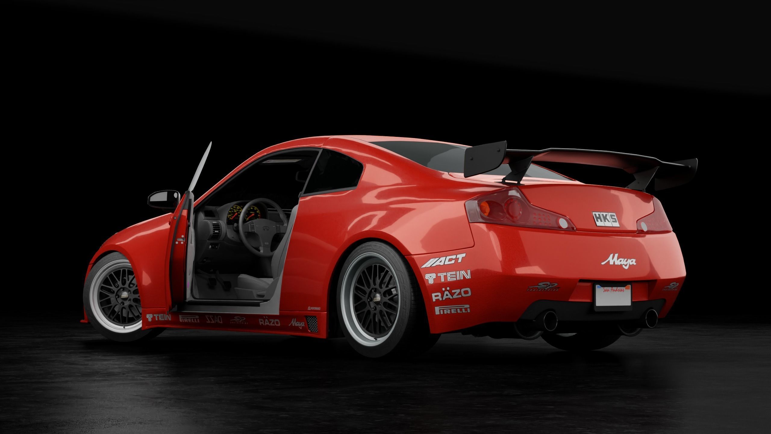 Infiniti G35 Coupe APR Edition Widebody Kit 3D model CGTrader