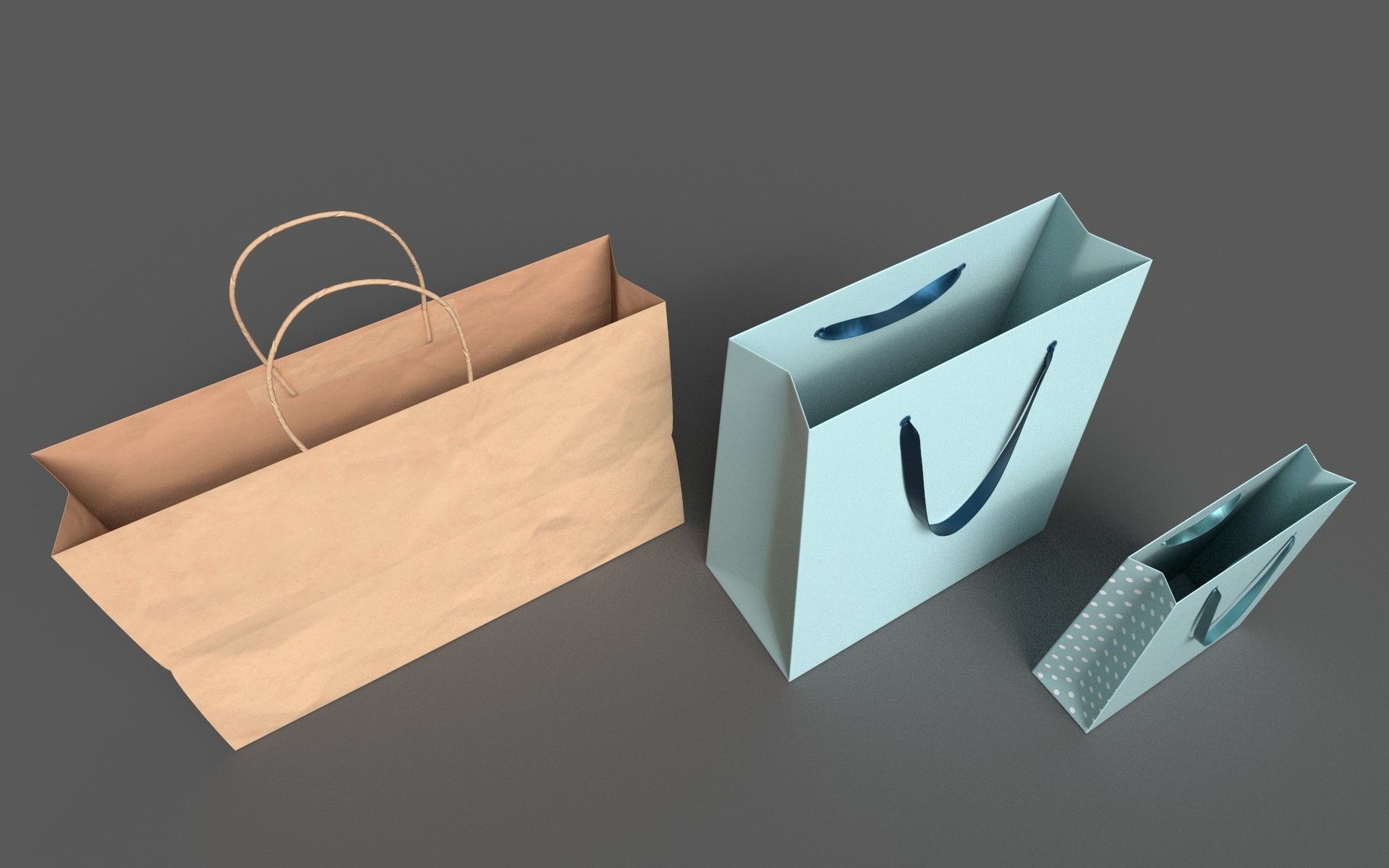Shopping bags 3D model_2