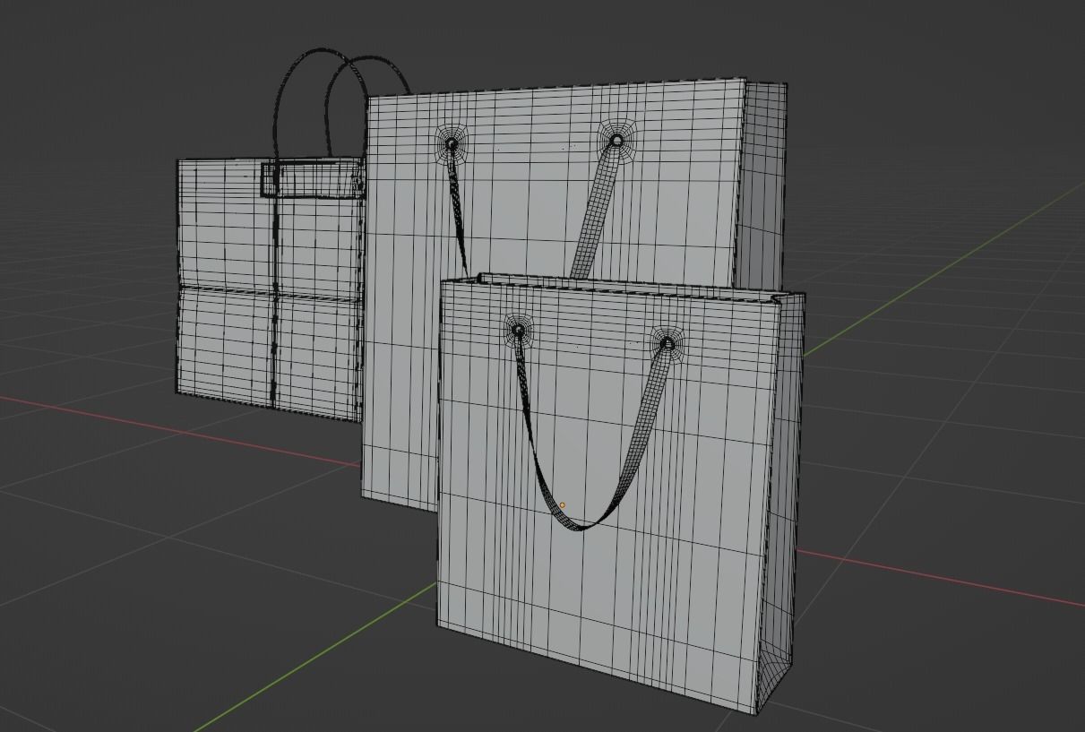 Shopping bags 3D model_23