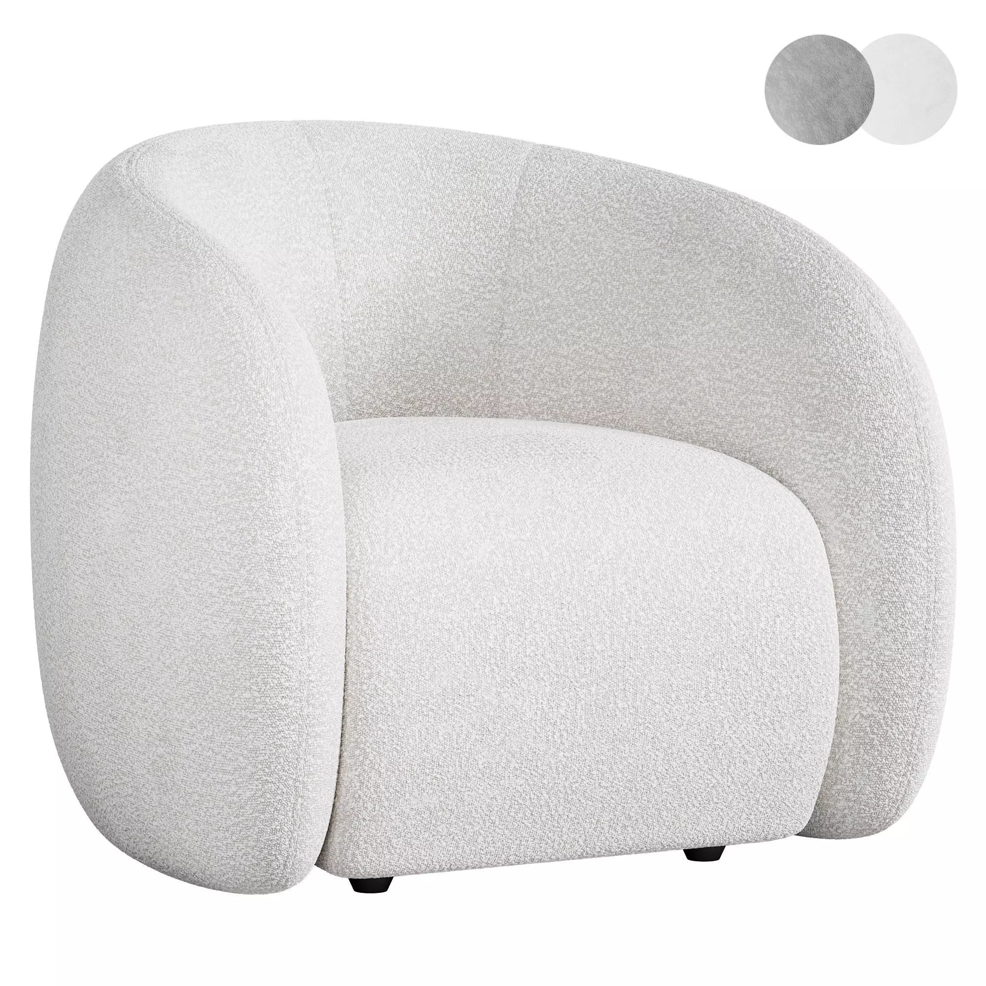 Fresno Swivel Chair By Arhaus 3D model_0