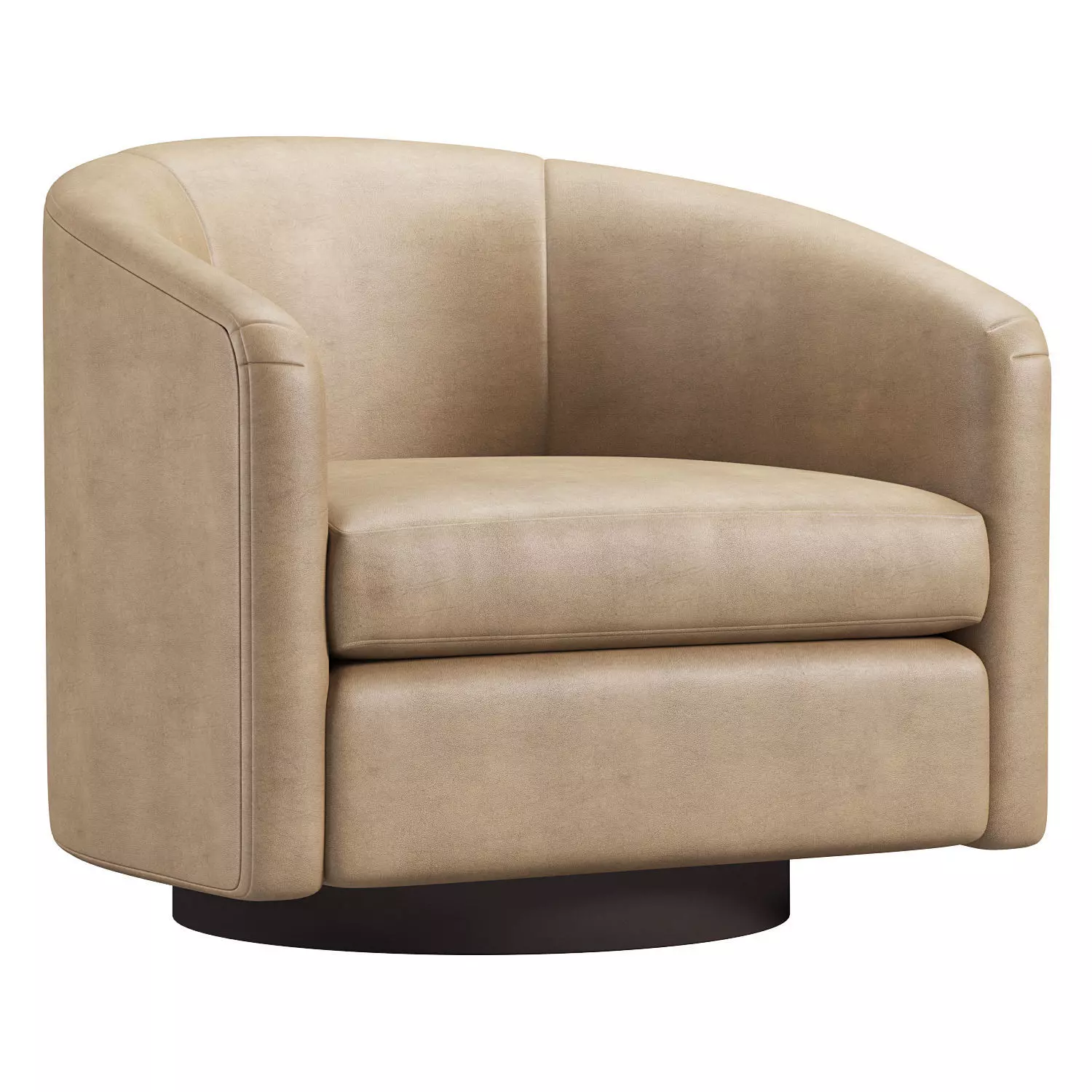 Bowan Leather Swivel Chair by Arhaus 3D model