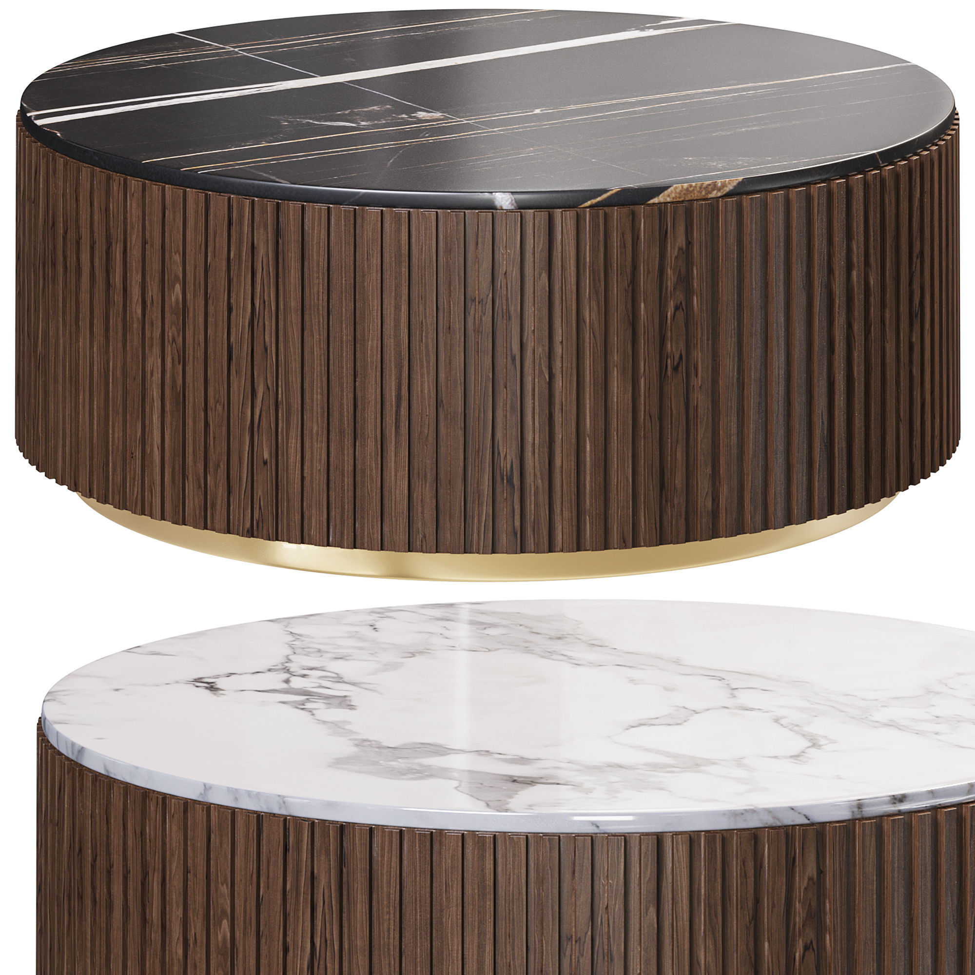 Finnley Round Coffee Table By Arhaus 3D model_1