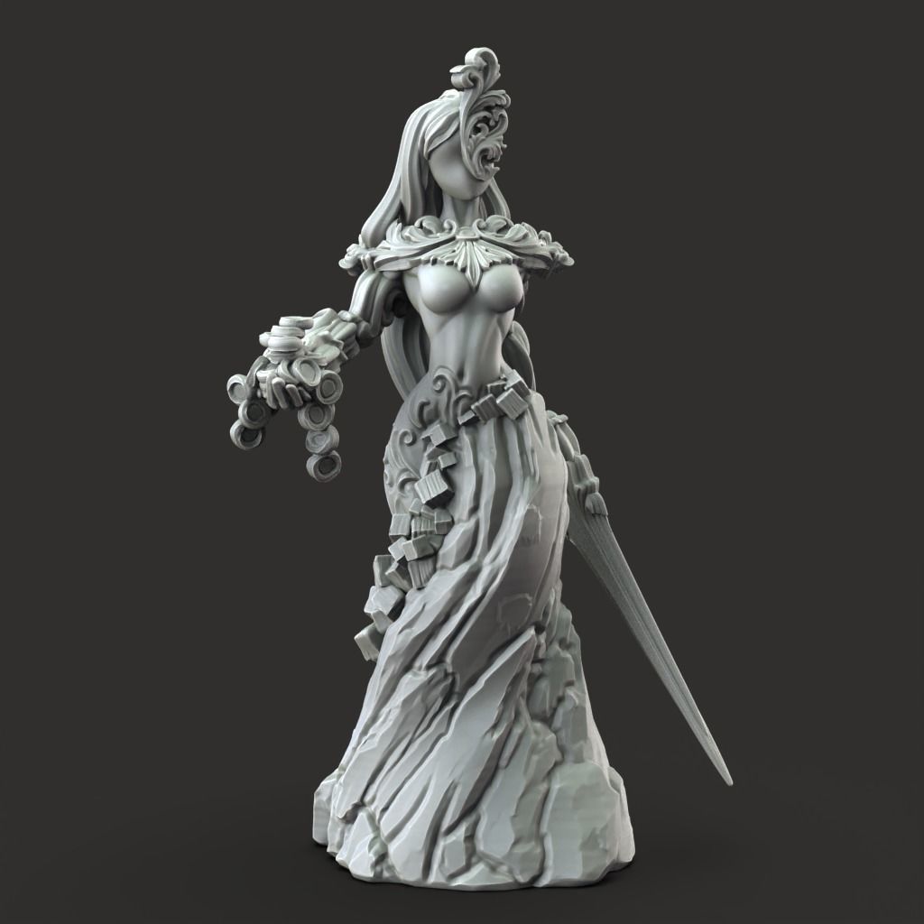 Gilded Golem -3D Printable TTRPG - PRESUPPORTED - 32mm Scale  3D print model_4