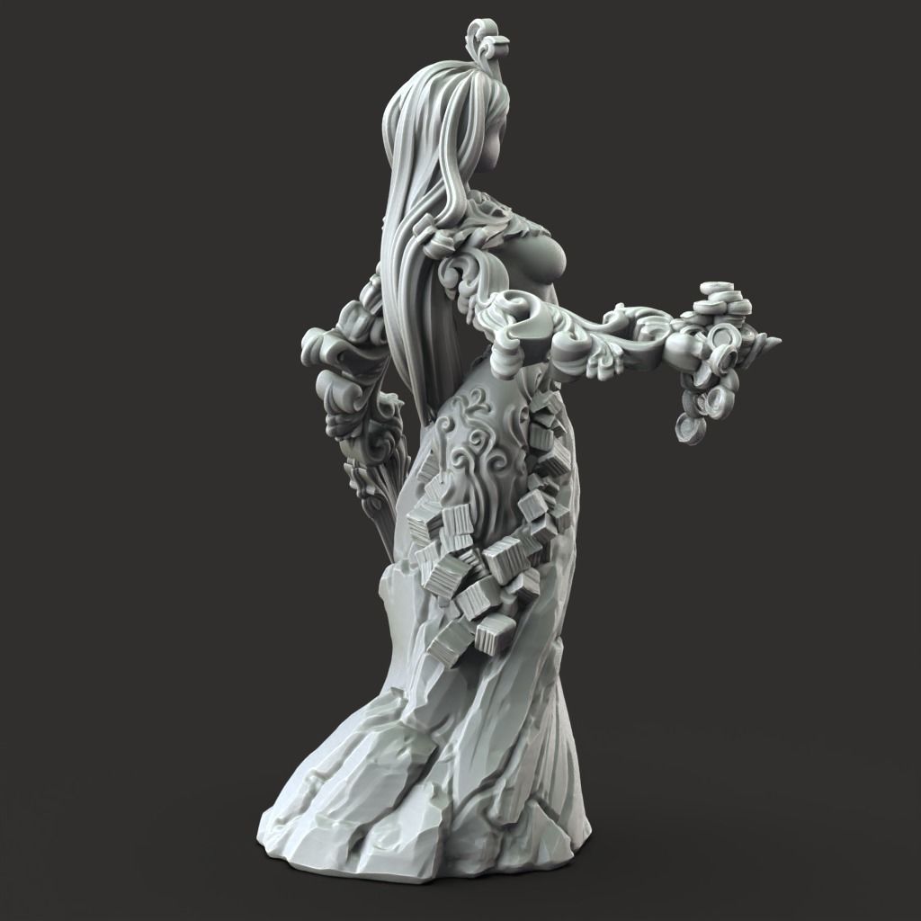Gilded Golem -3D Printable TTRPG - PRESUPPORTED - 32mm Scale  3D print model_2