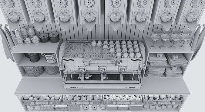 Coffee Shop 3D model 6