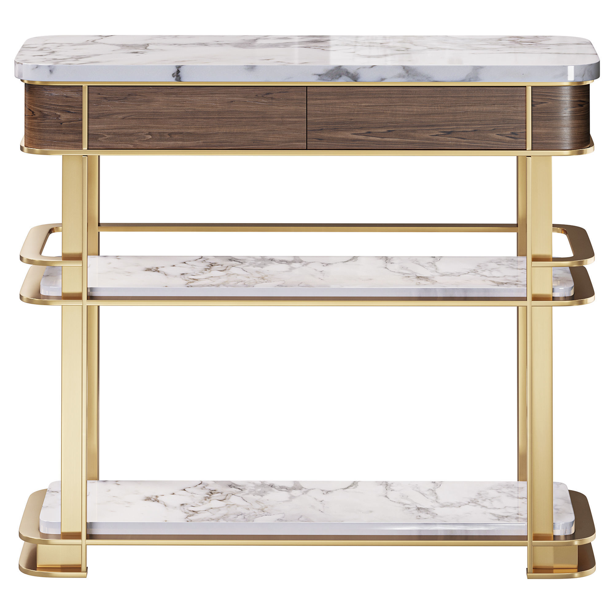 Sama Bar Cart By Arhaus 3D model_1