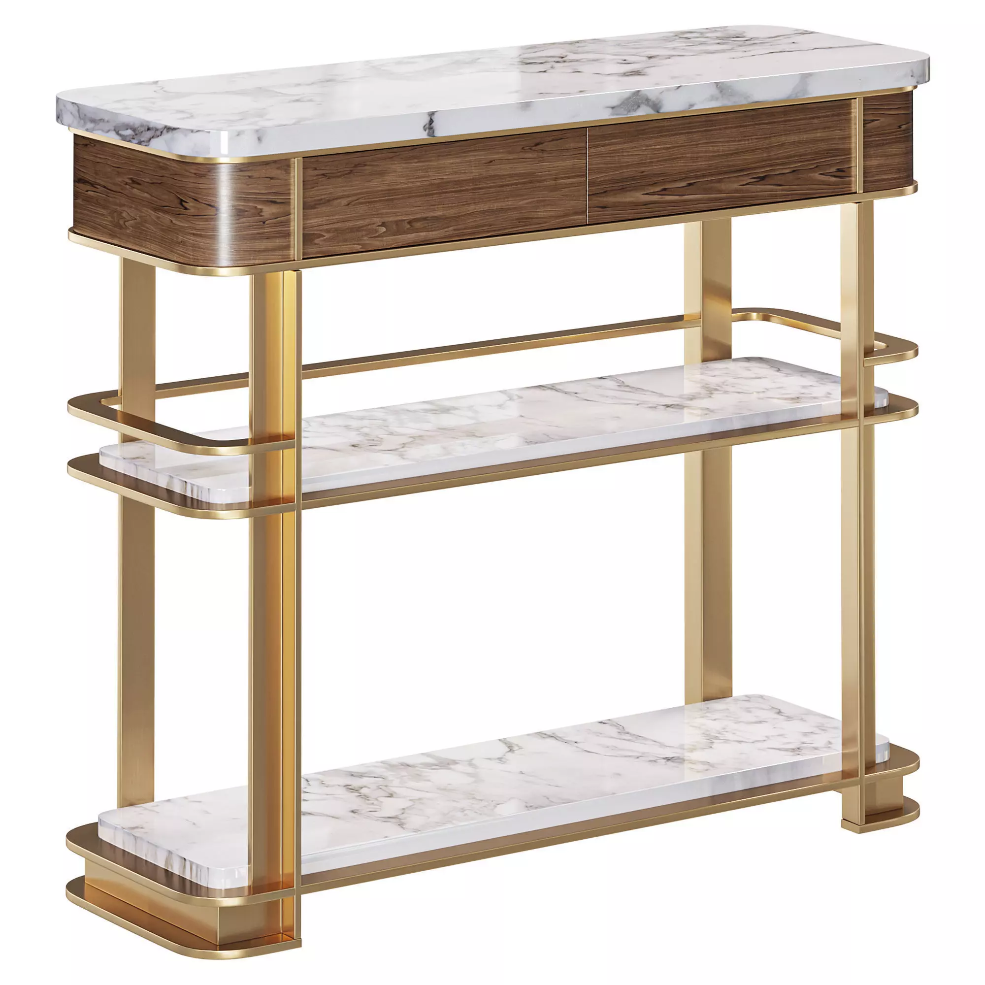 Sama Bar Cart By Arhaus 3D model_0