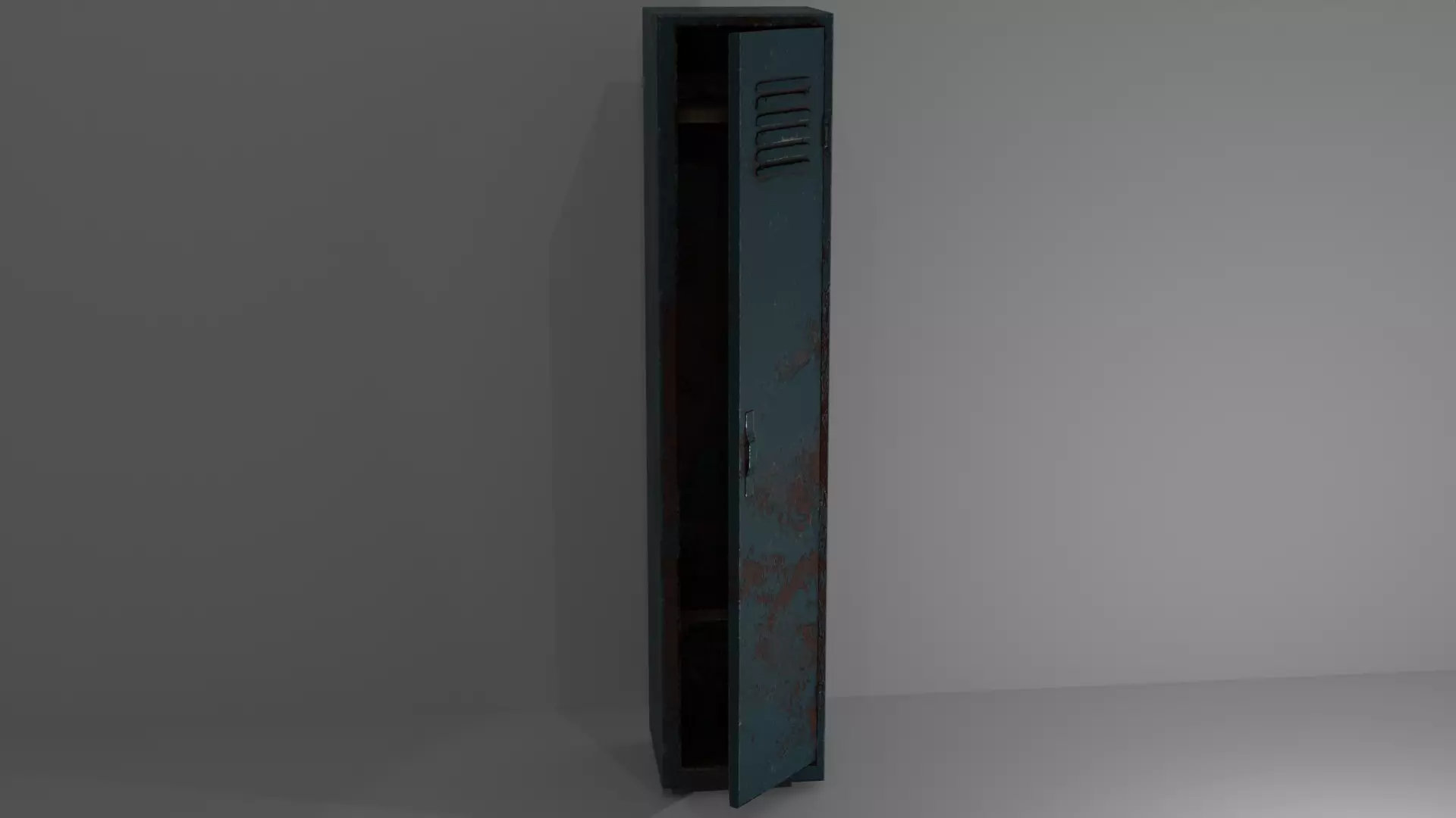 School Locker Low-poly 3D model_0
