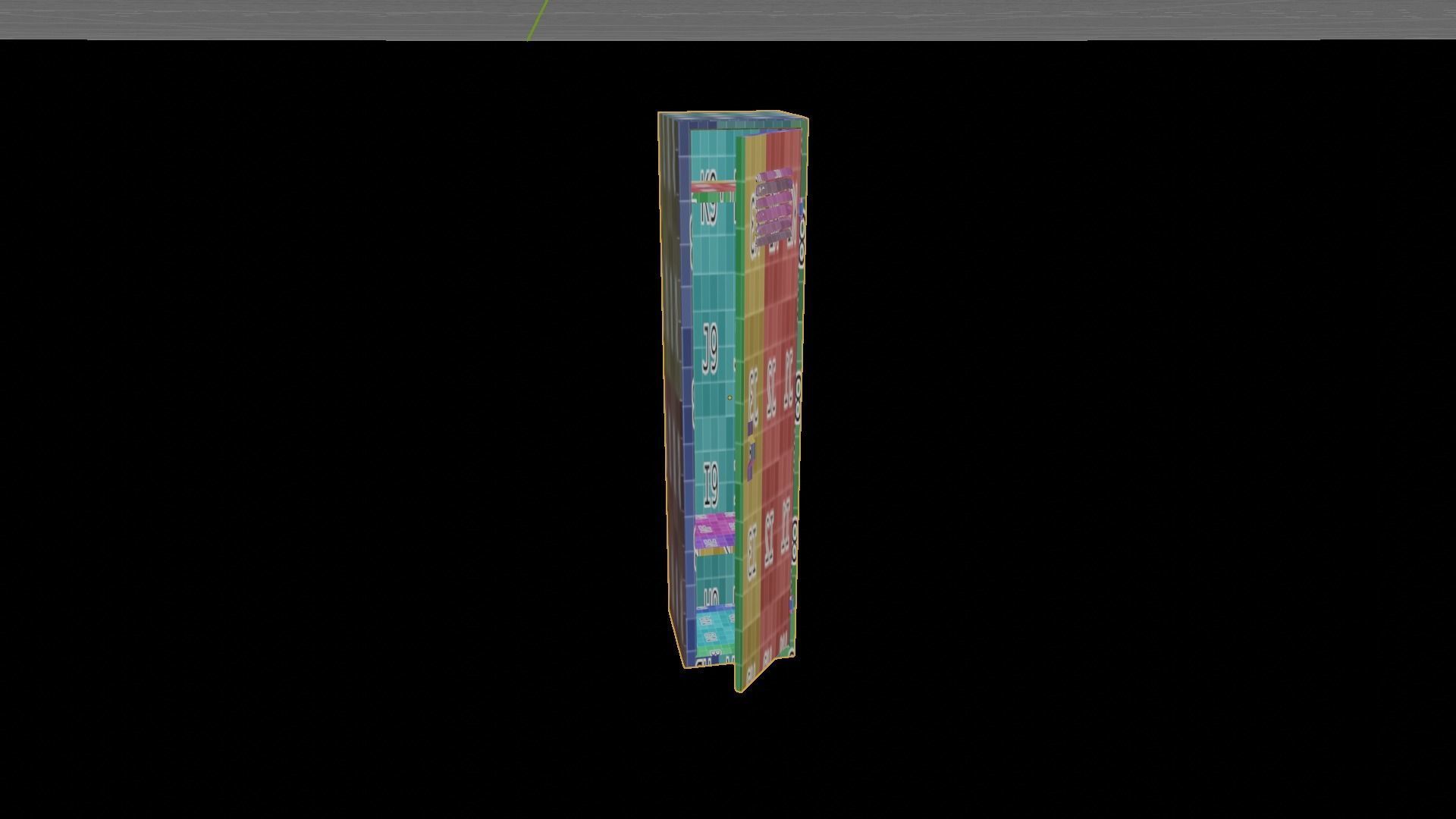 School Locker Low-poly 3D model_6