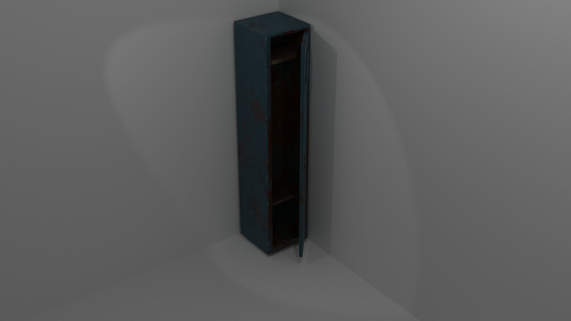 School Locker Low-poly 3D model_2
