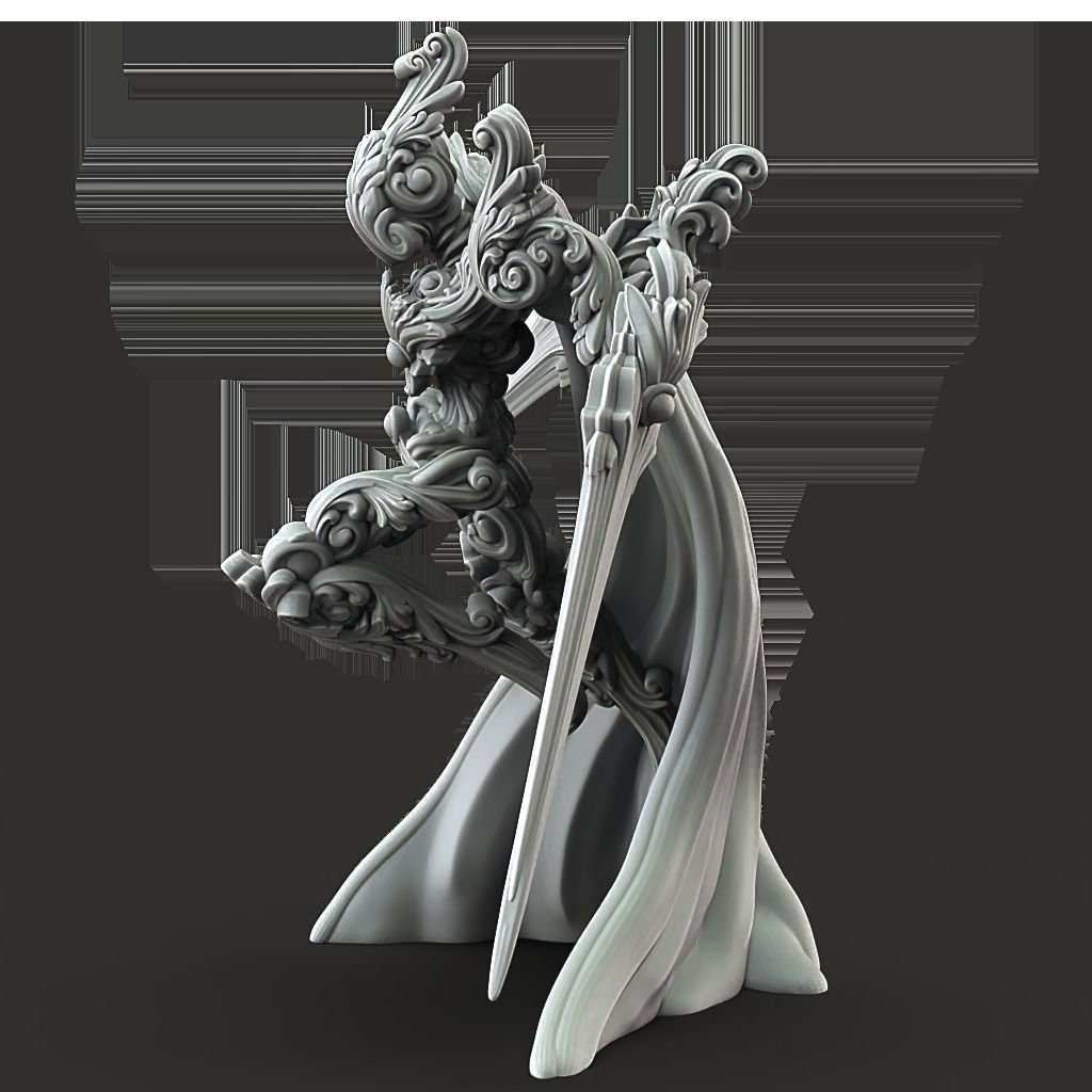 Gilded Knights - 3D Printable TTRPG - PRESUPPORTED - 32mm 3D print model_10