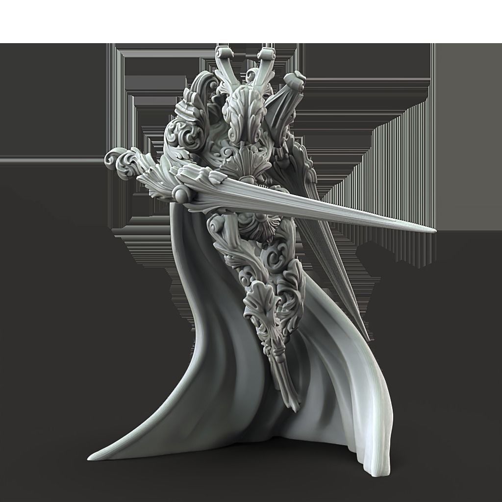 Gilded Knights - 3D Printable TTRPG - PRESUPPORTED - 32mm 3D print model_4