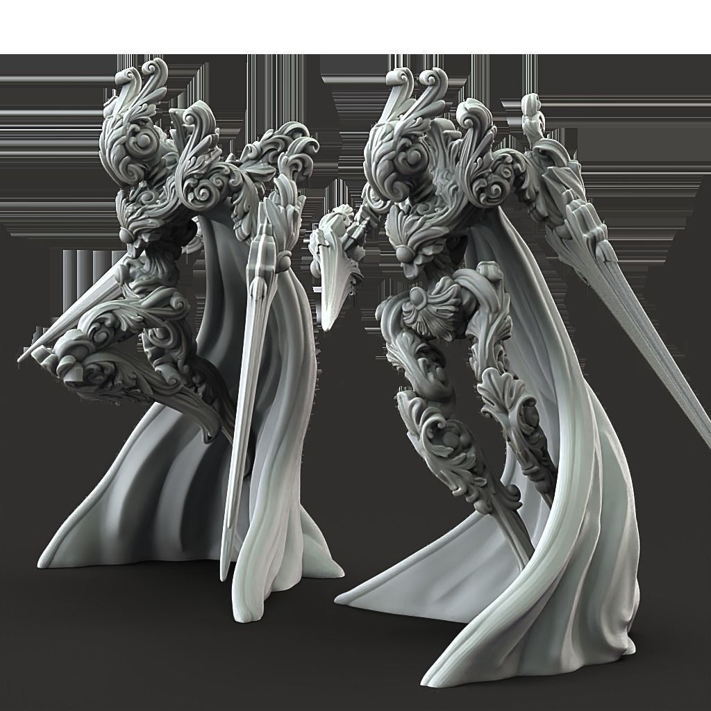 Gilded Knights - 3D Printable TTRPG - PRESUPPORTED - 32mm 3D print model_9