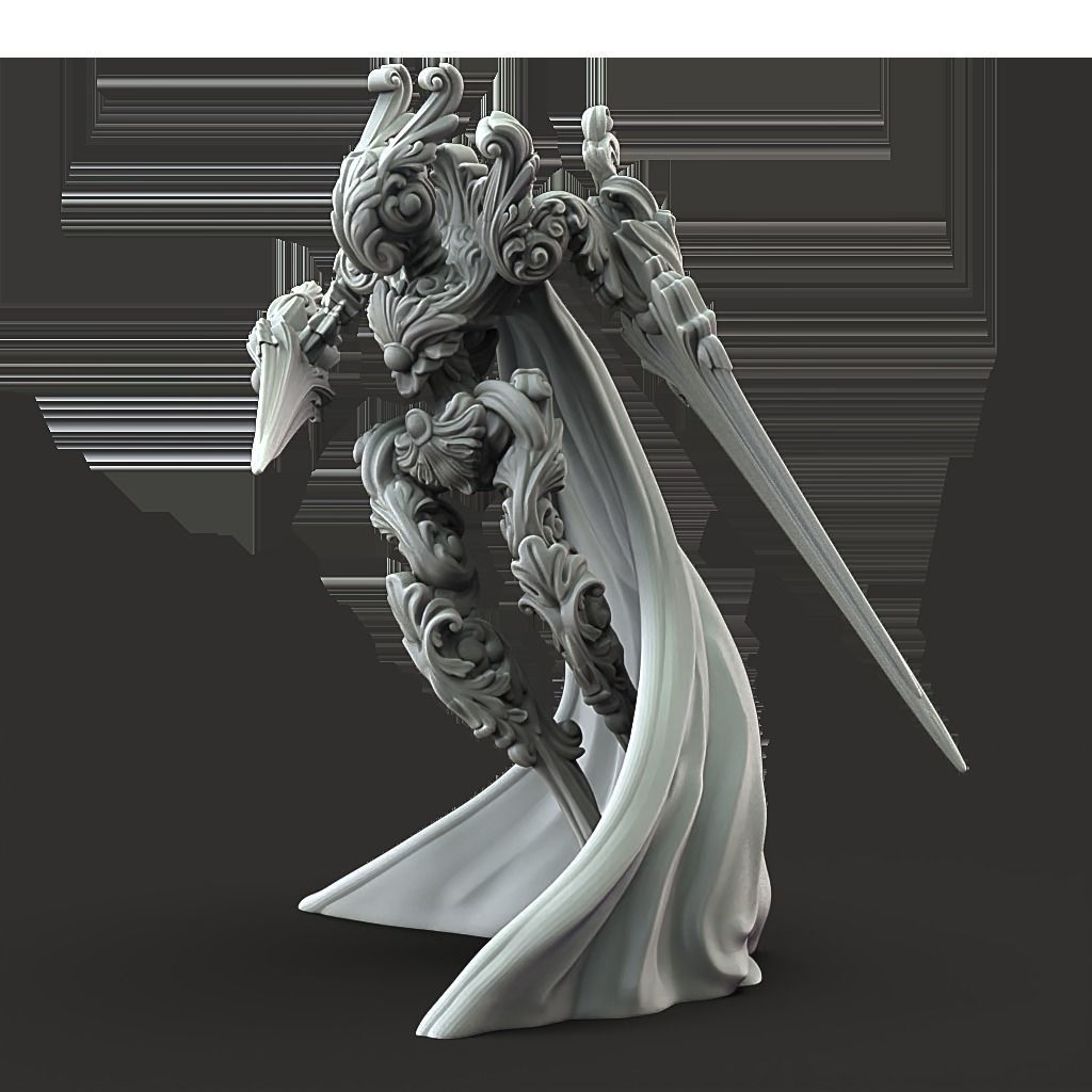 Gilded Knights - 3D Printable TTRPG - PRESUPPORTED - 32mm 3D print model_14