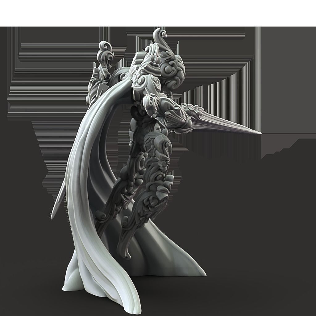 Gilded Knights - 3D Printable TTRPG - PRESUPPORTED - 32mm 3D print model_3