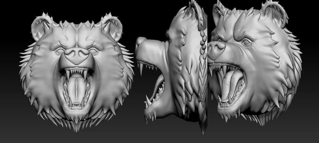 Bear Pendant 3D print model_0