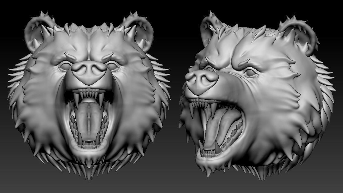 Bear Pendant 3D print model_1