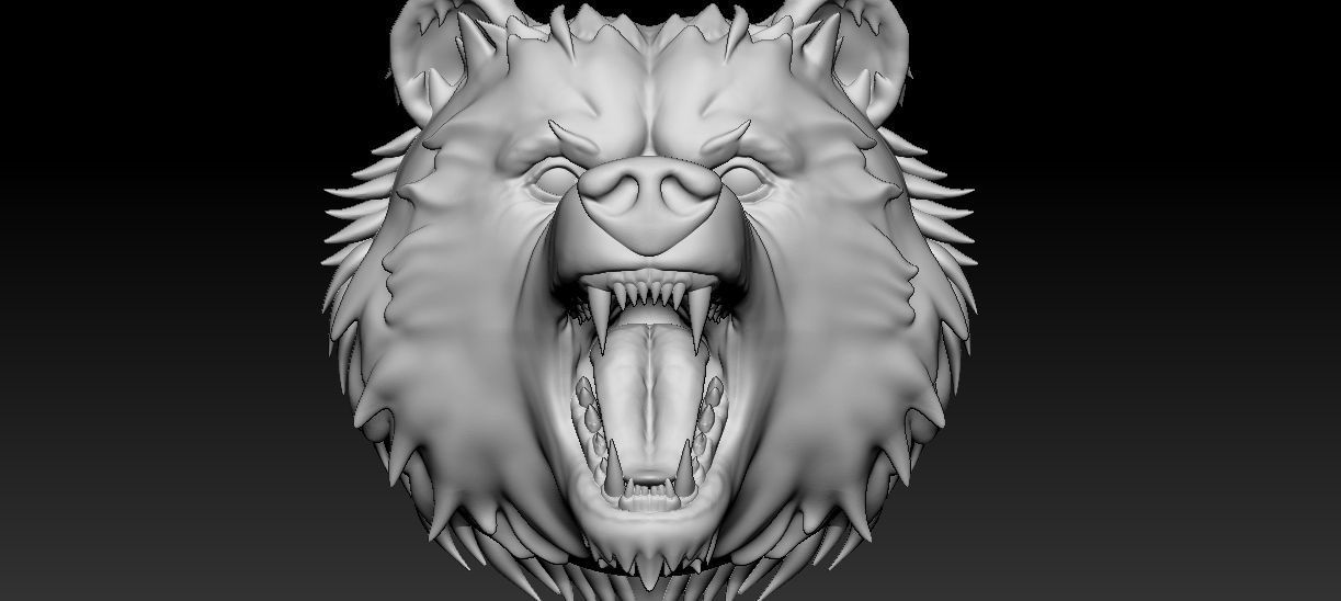 Bear Pendant 3D print model_2