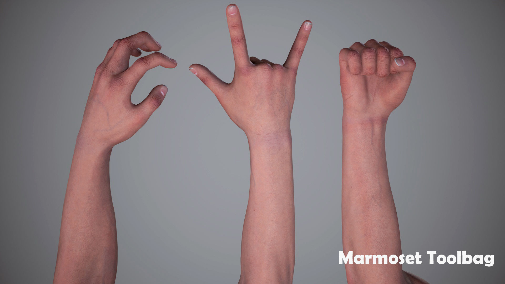 FPS Arms 01 Low-poly 3D model_8