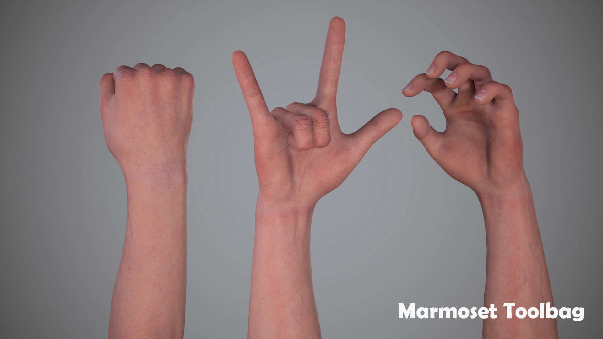 FPS Arms 01 Low-poly 3D model_9