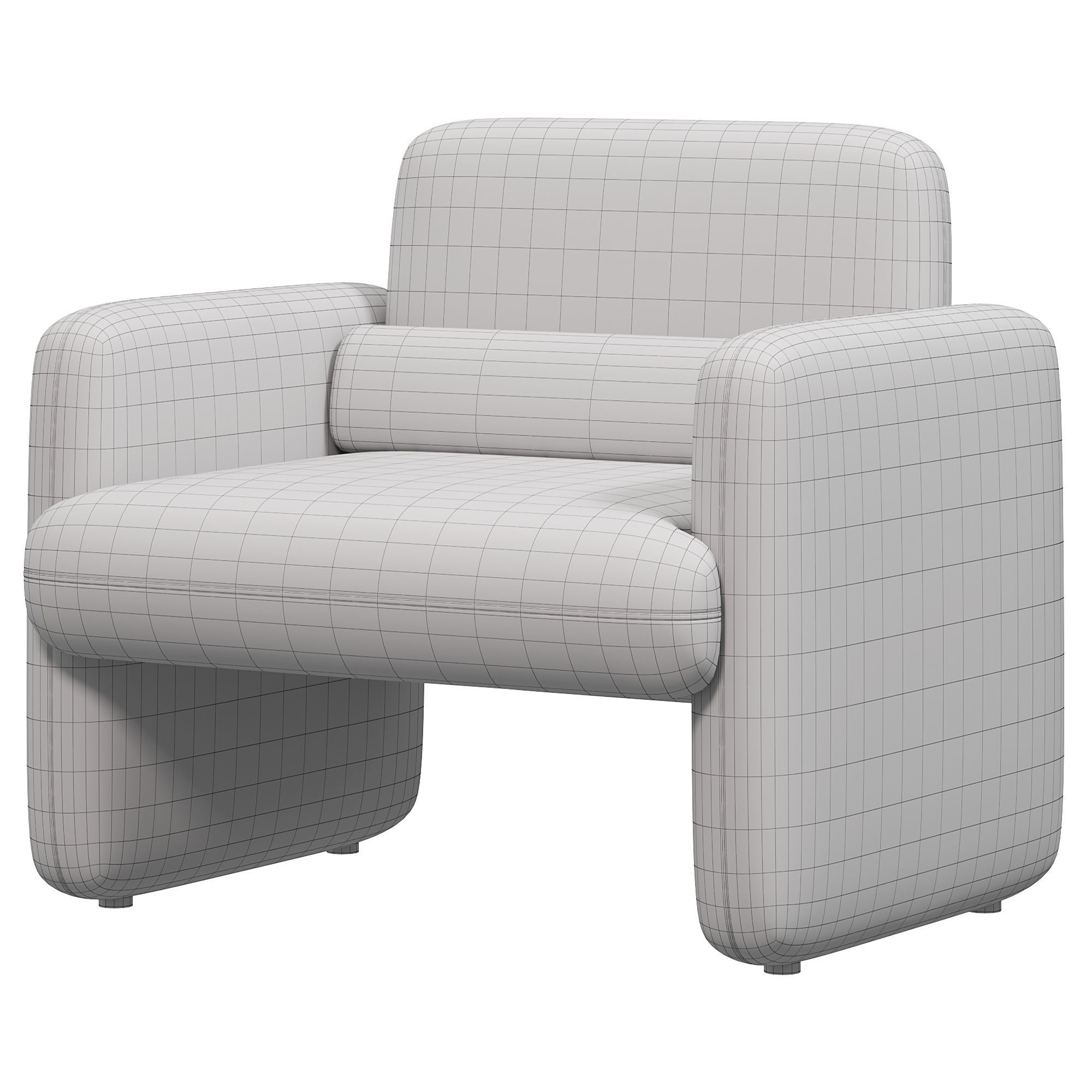 HUGO armchair by vorsen 3D model_2