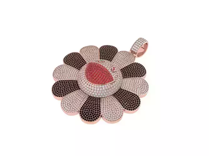 Takashi Murakami flower Pandent 3D print model