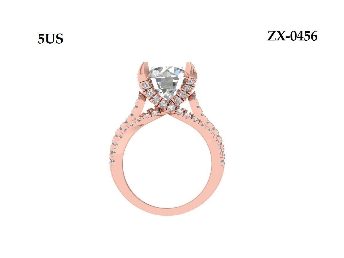 Wedding Ring 3D print model_6