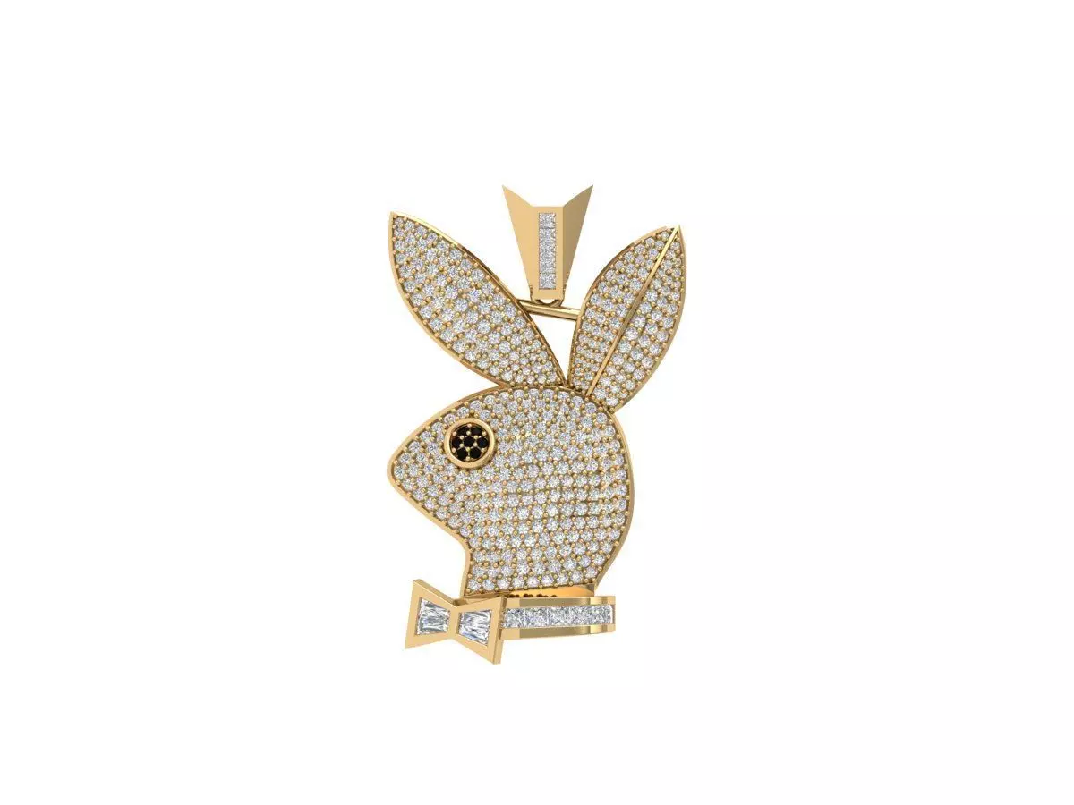  Rabbit Pendant  3D print model_0