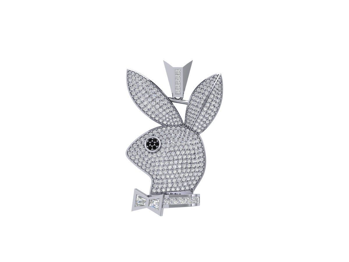  Rabbit Pendant  3D print model_1