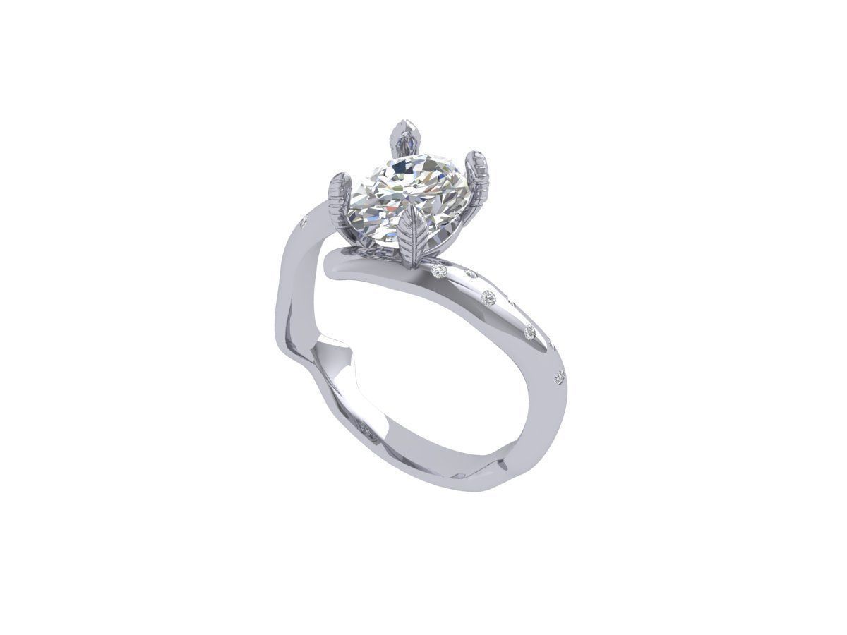 Engagement Ring 3D print model_2