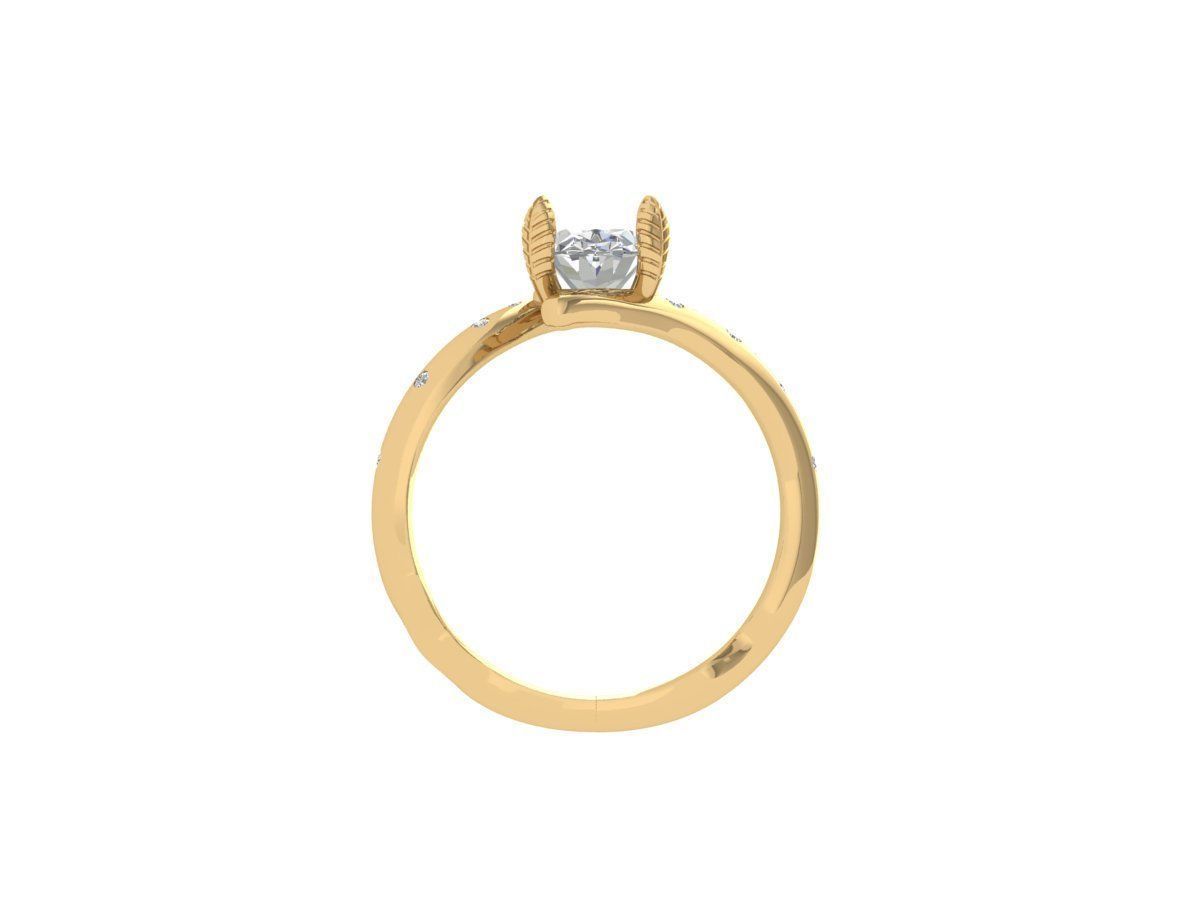 Engagement Ring 3D print model_7