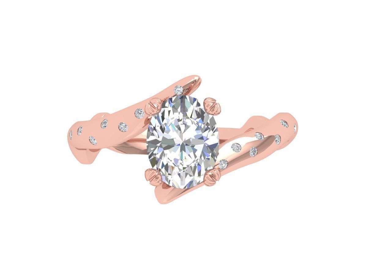 Engagement Ring 3D print model_4