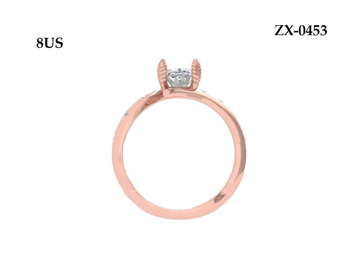 Engagement Ring 3D print model_5