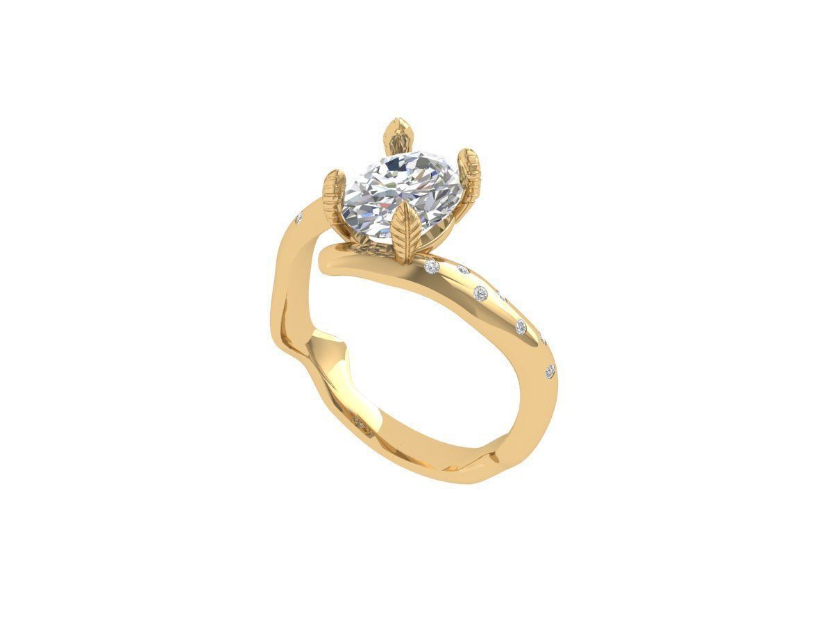 Engagement Ring 3D print model_11
