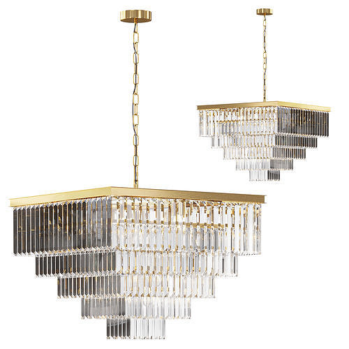  leyland 5 tier chandelier by arhaus 3D model